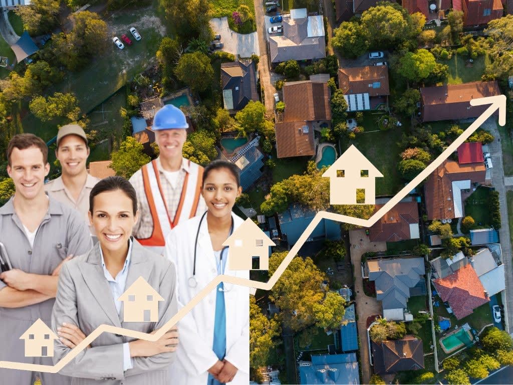 Professions with rising housing graph