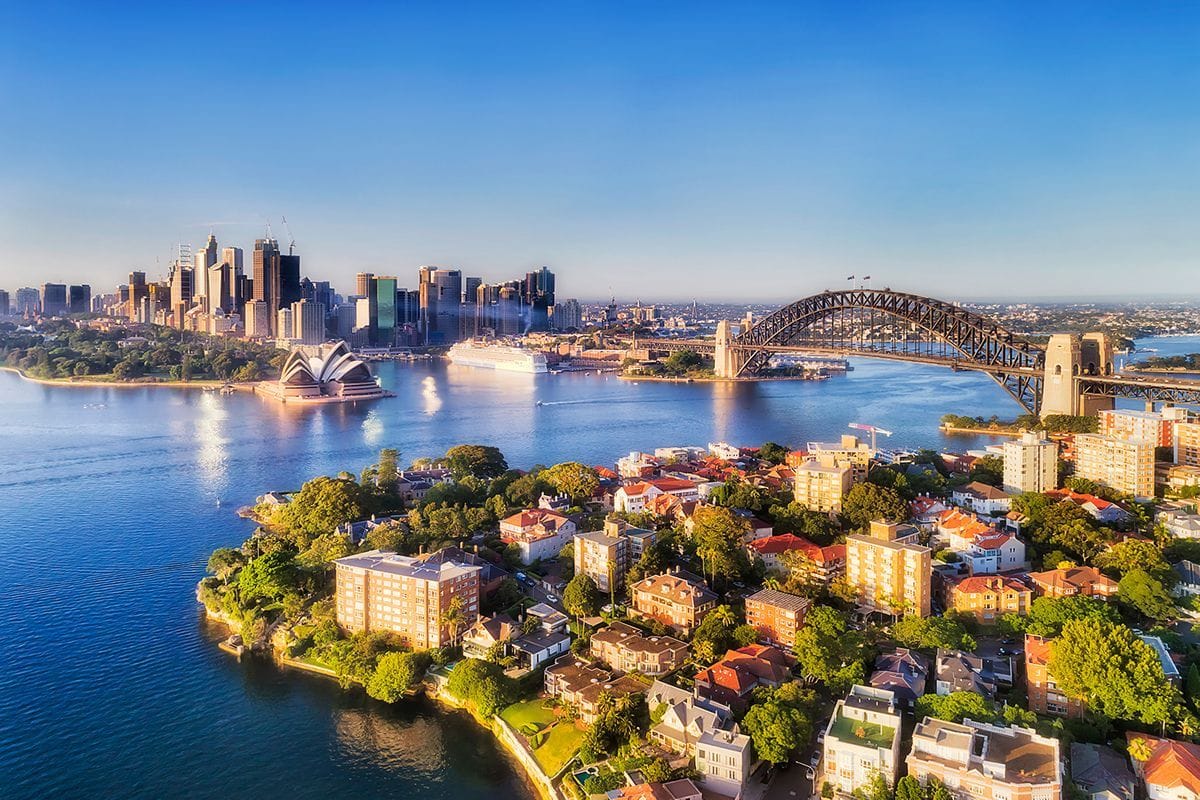 Sydney Harbour with Opera House and Bridge