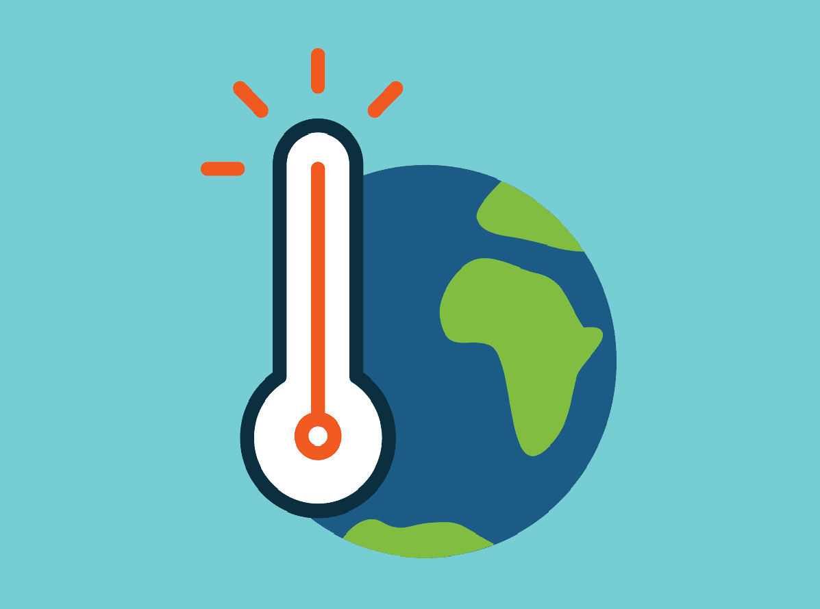 Thermometer measuring Earth's temperature