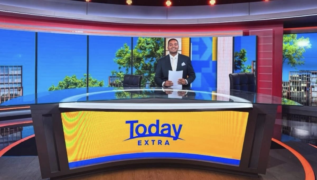 Today Extra presenter at the studio desk during a property market segment