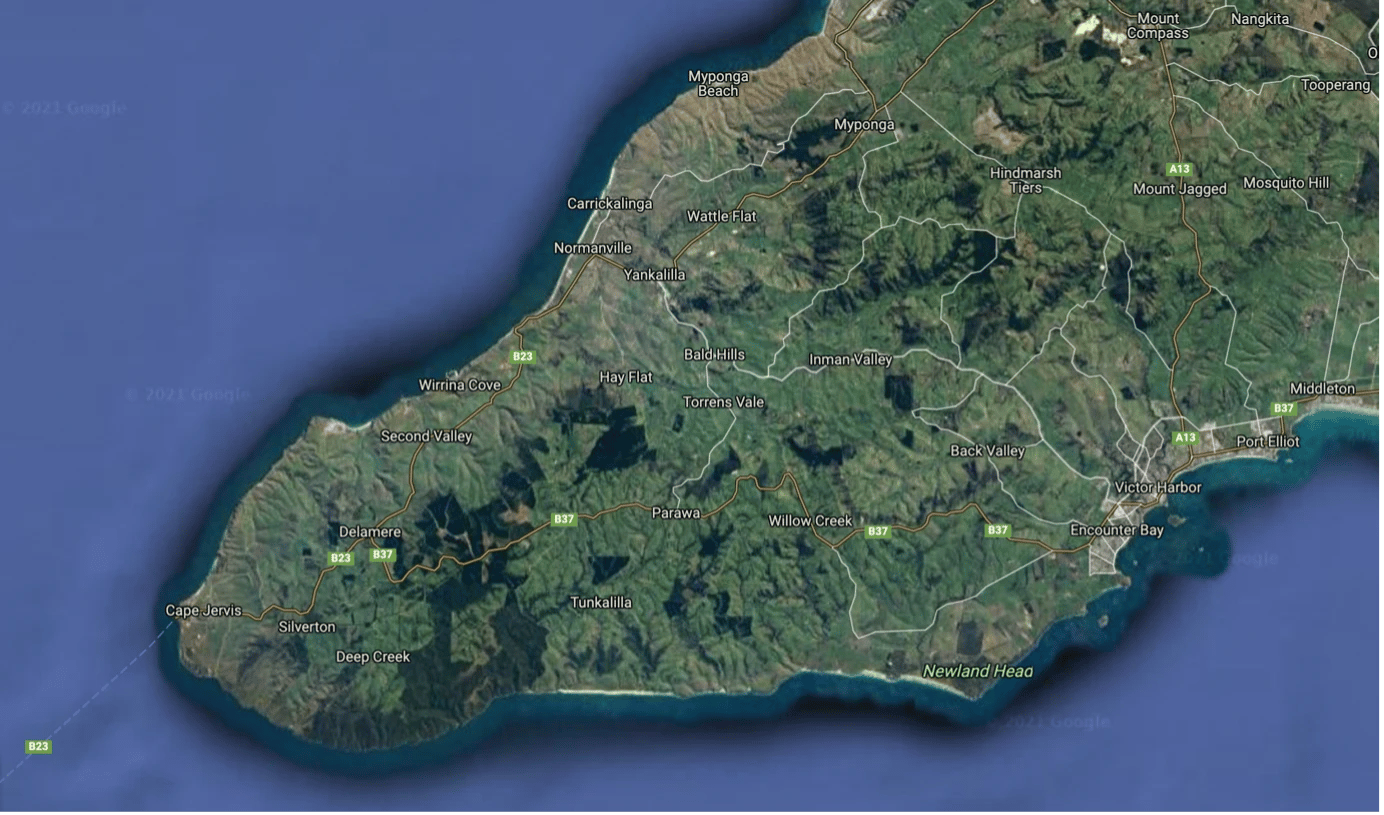 Satellite map illustrating an SA3 within its surrounding regional market