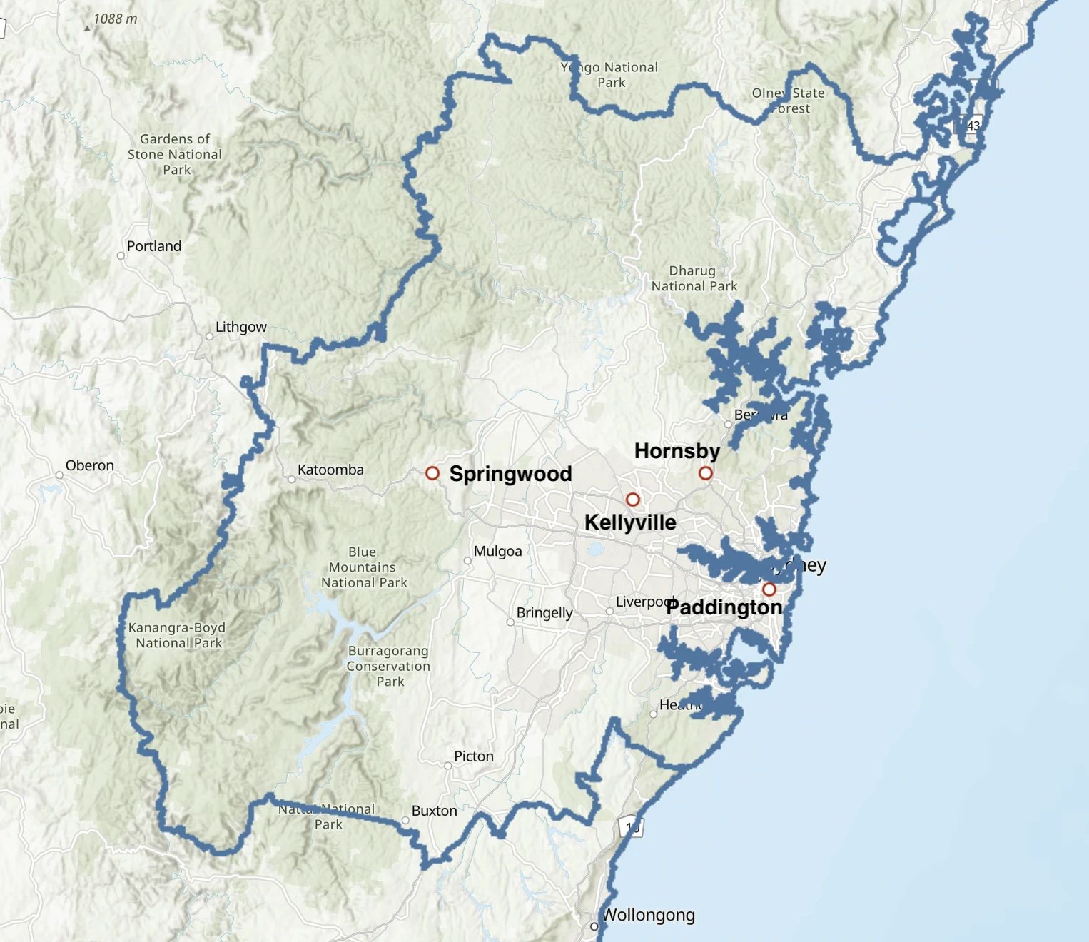 Map showing greater sydney suburbs in can you trust lending trends to predict price trends