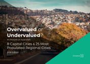 InvestorKit report cover: Overvalued or Undervalued, an analysis of 8 capital cities and 25 of the most populated regional cities