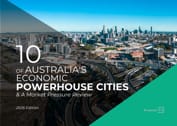 InvestorKit report cover: 10 of Australia's Economic Powerhouse Cities and a market pressure review, 2026 edition