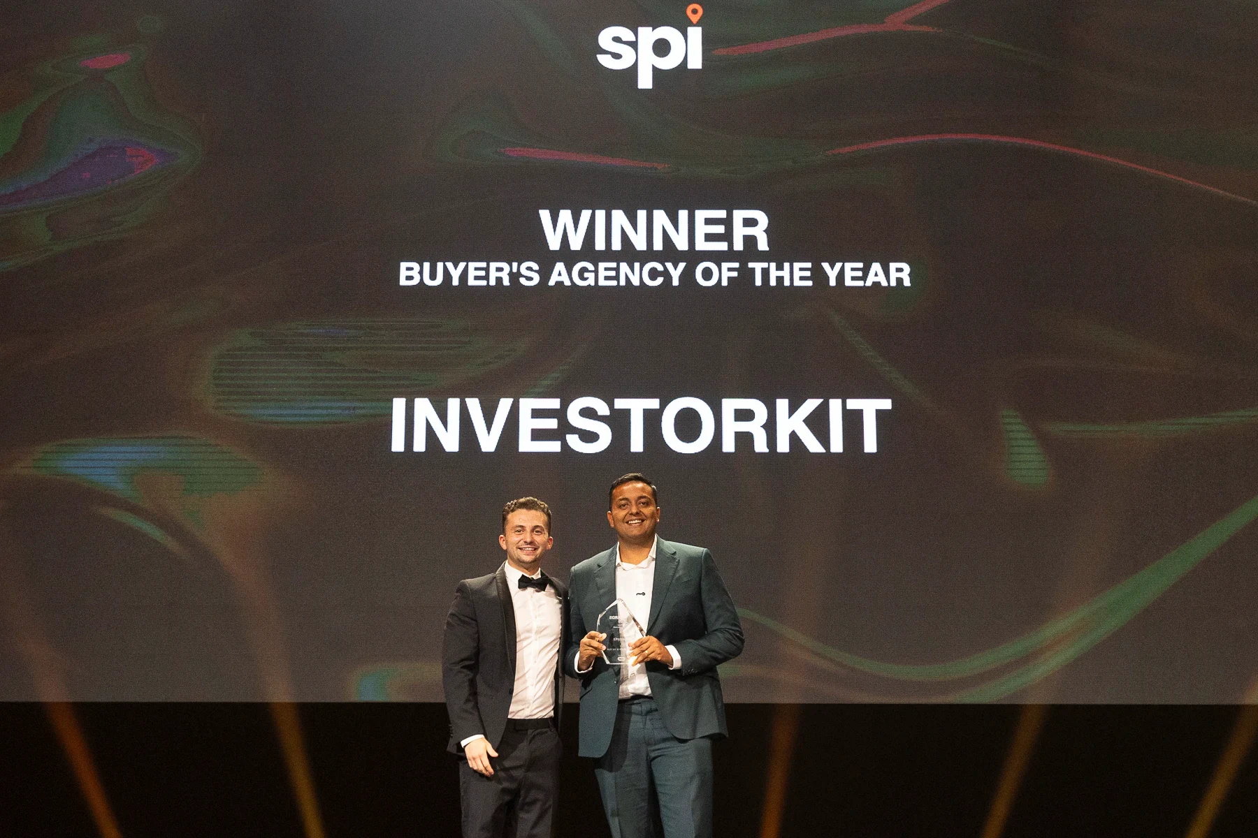 InvestorKit representatives holding the 2026 Buyers Agency of the Year award