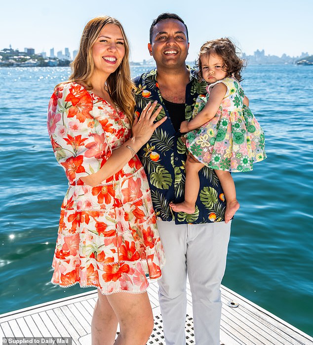 Arjun Paliwal with his family, pictured in the Daily Mail feature